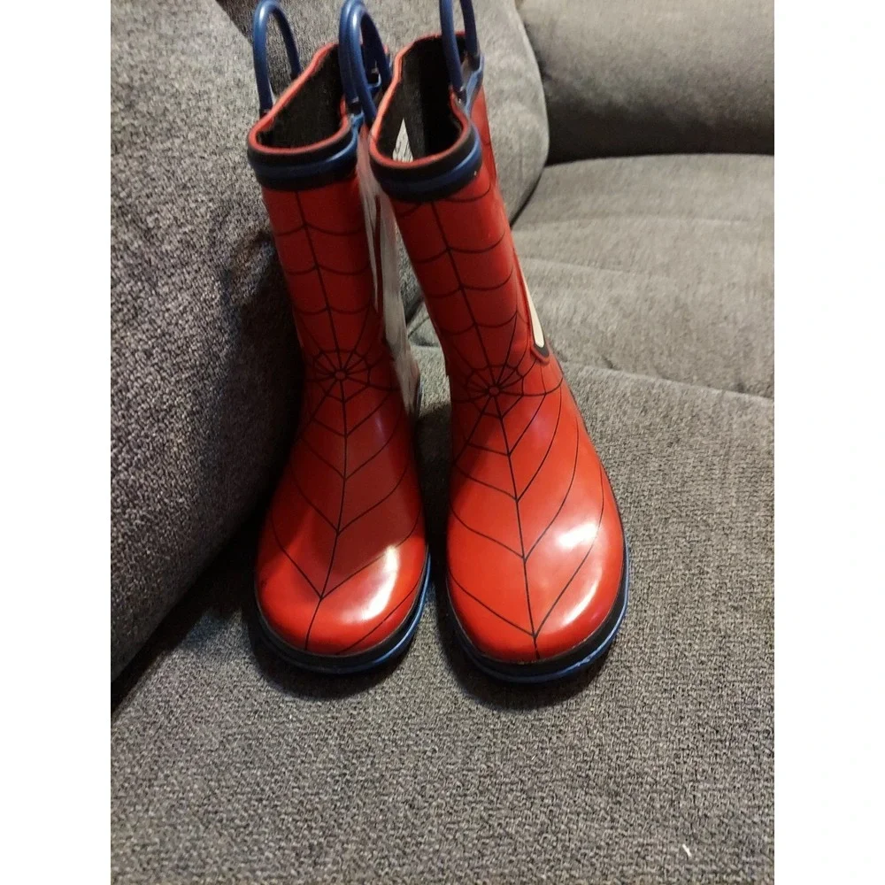 MARVEL SPIDERMAN‎ Toddler Boy's Multi-Size RAIN BOOTS Waterproof - Size 2-3